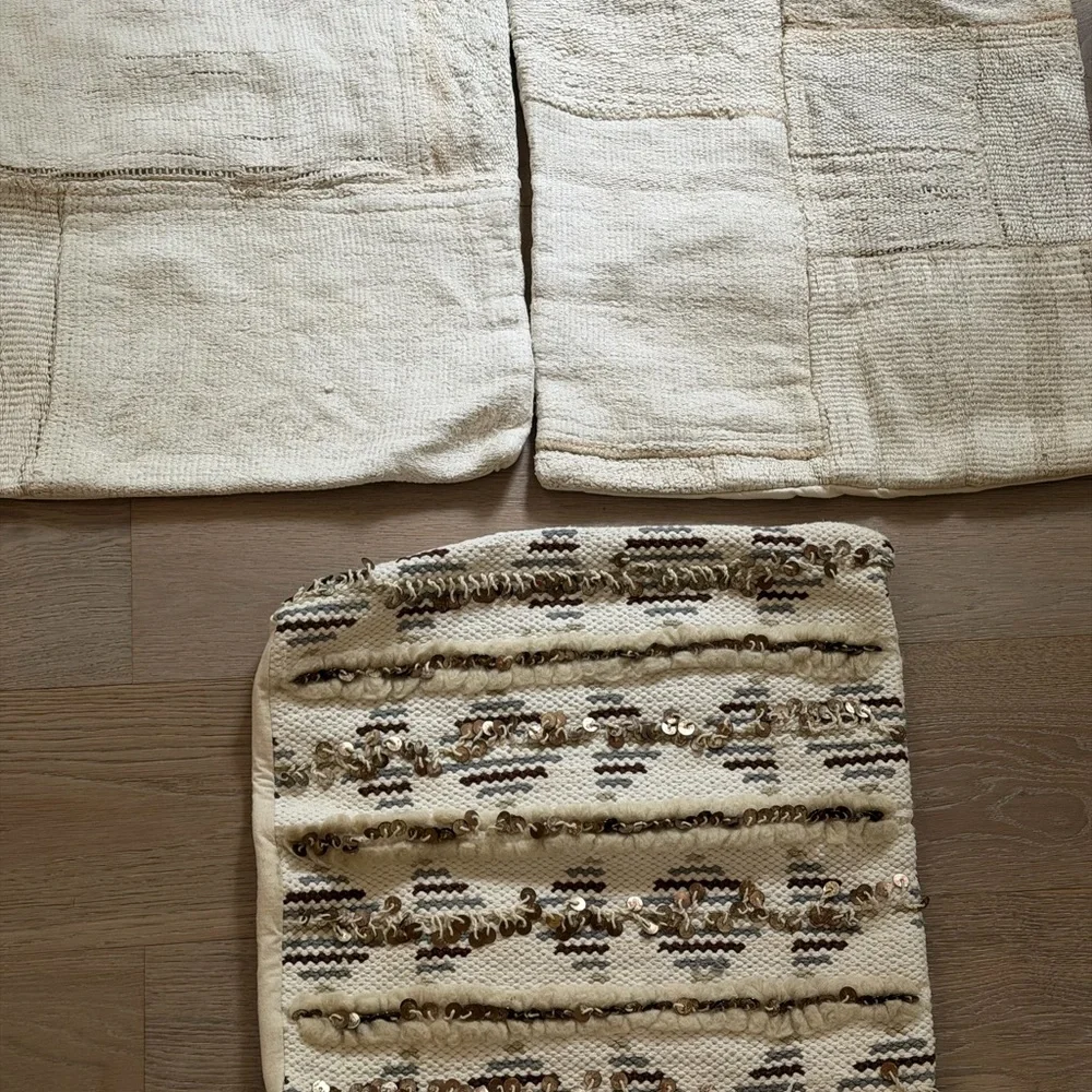 Set of 3 Moroccan Decorative Pillow covers  Sequin Embellished